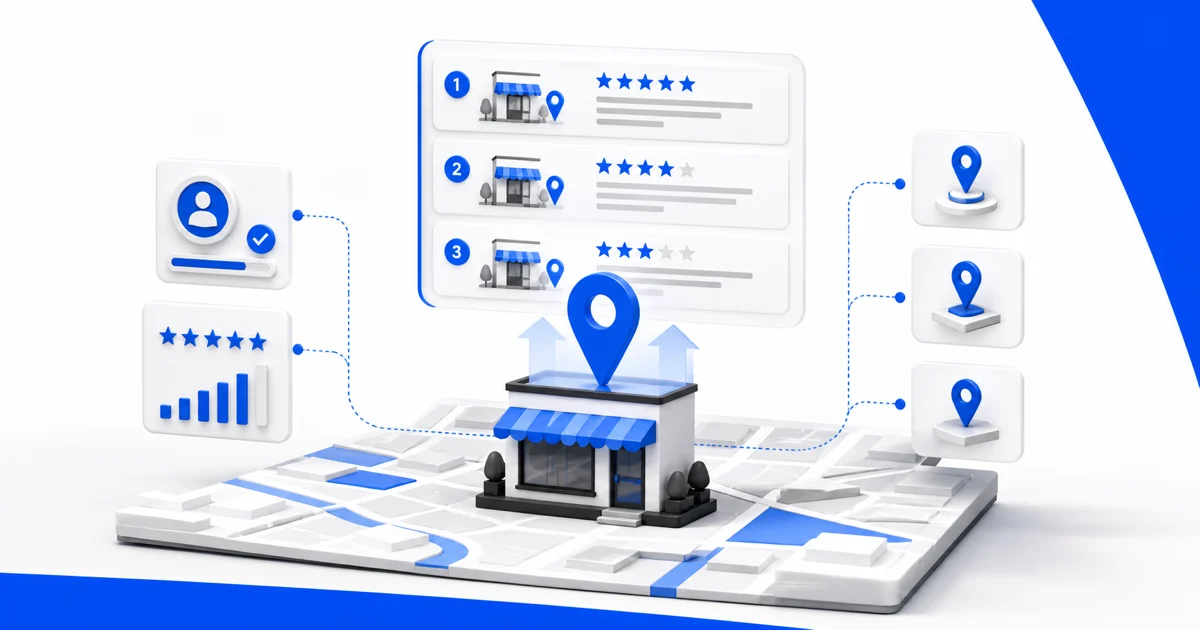 The Google map pack and local search results on a phone