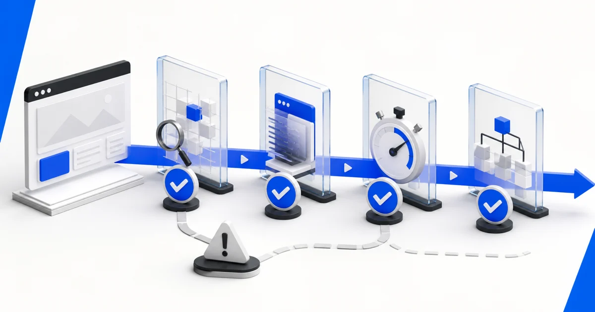 A technical SEO audit checklist on a laptop screen