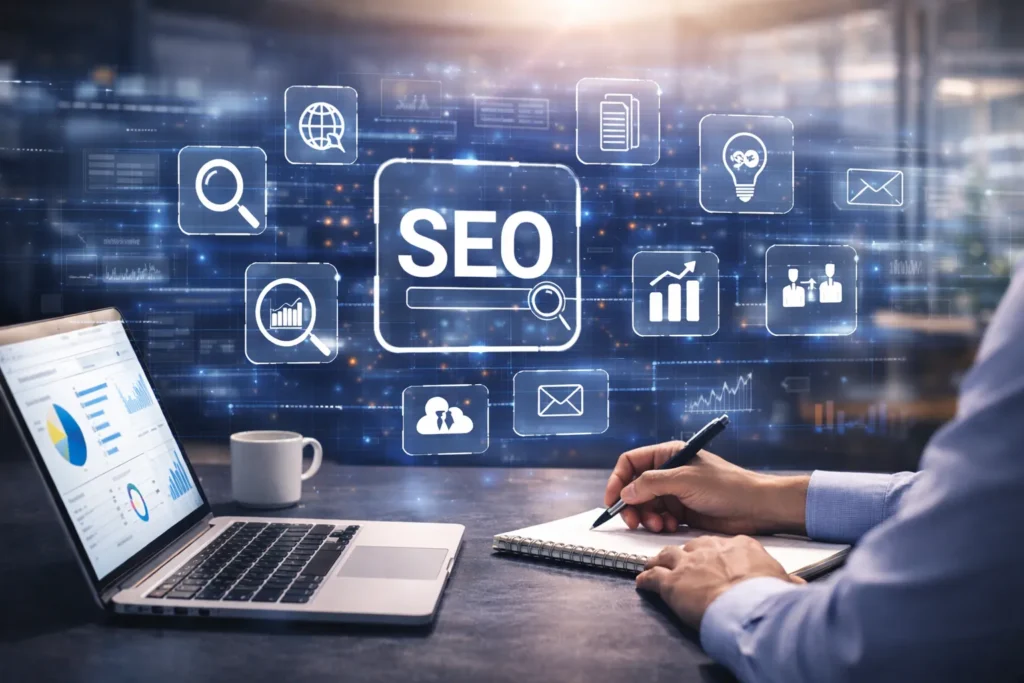 Professional following SEO Analytics and steps