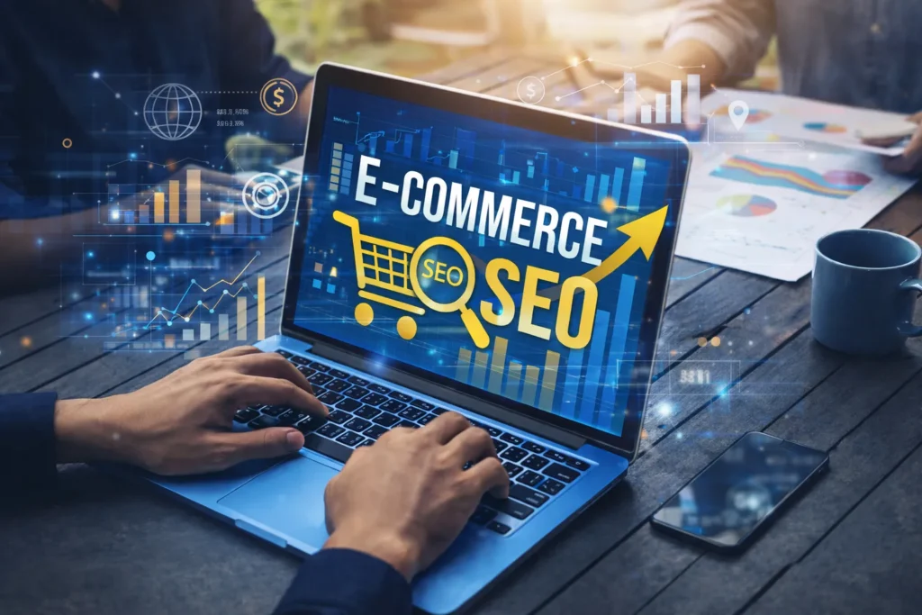 Professional SEO expert working on e-commerce SEO