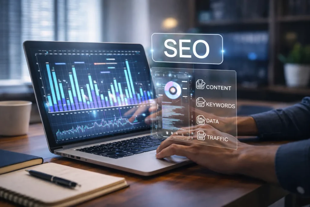 SEO performance tracking on pc