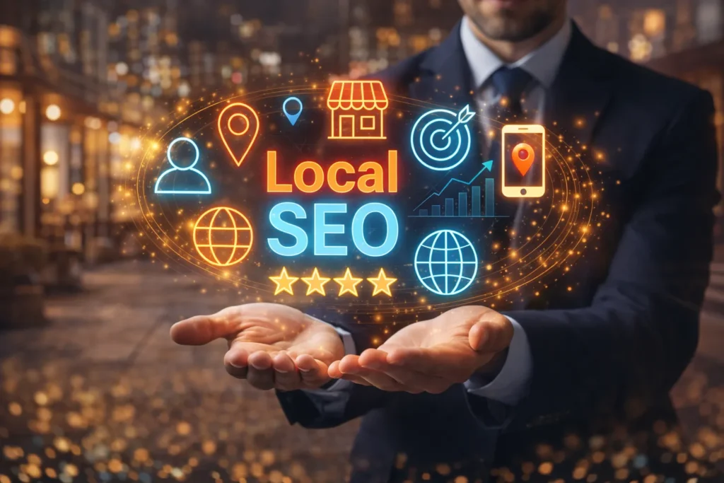 An SEO expert showing that local SEO is important