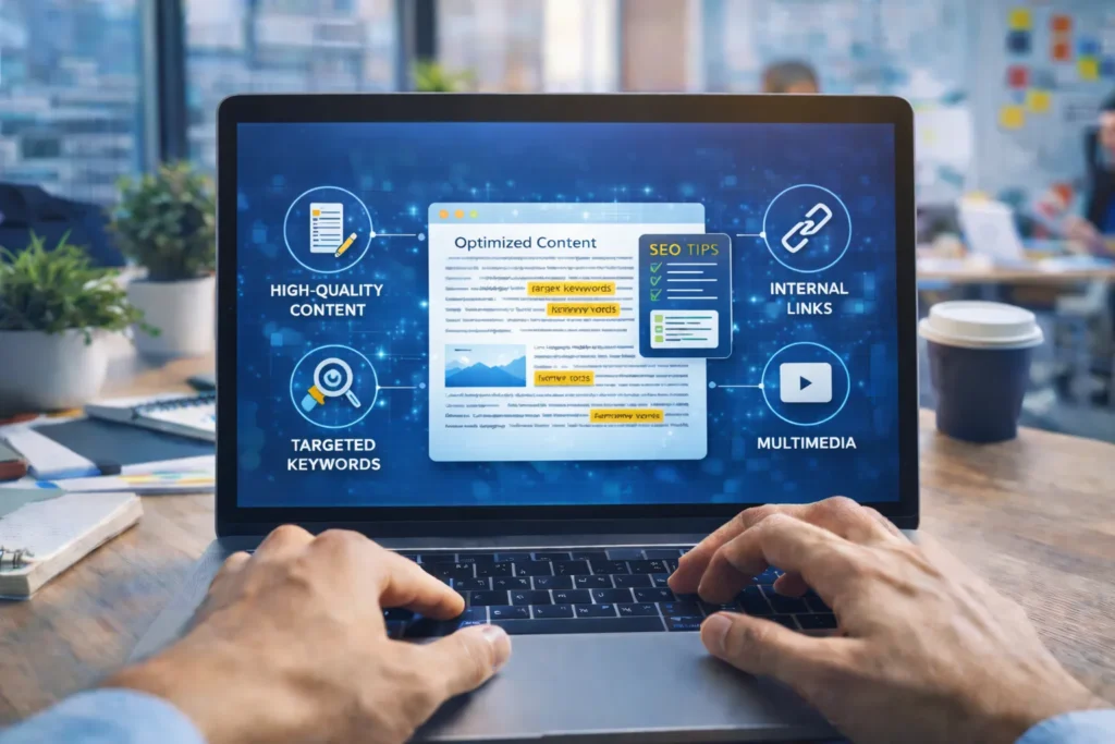 SEO expert writing a compelling title tag