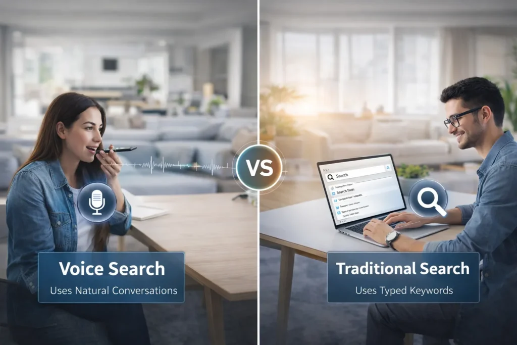 Image showing Voice Search Differs from Traditional Search
